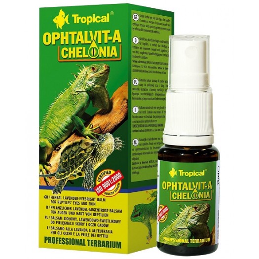 Tropical Ophtalvit-A Chelonia balzamas roplių odos ir akių priežiūrai, 15 ml